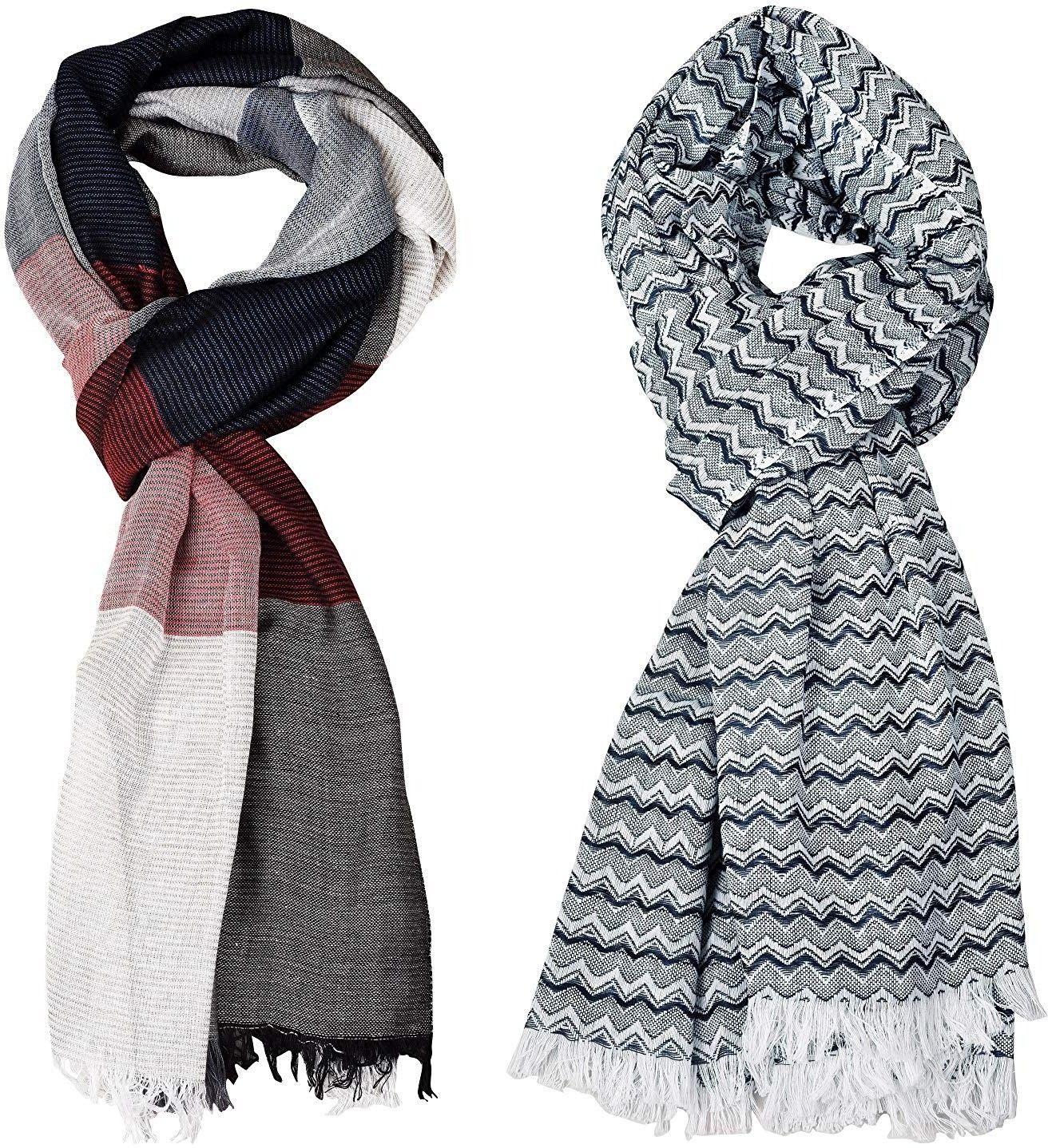 Striped Pure Cotton Men Multicolor Stole-image-26