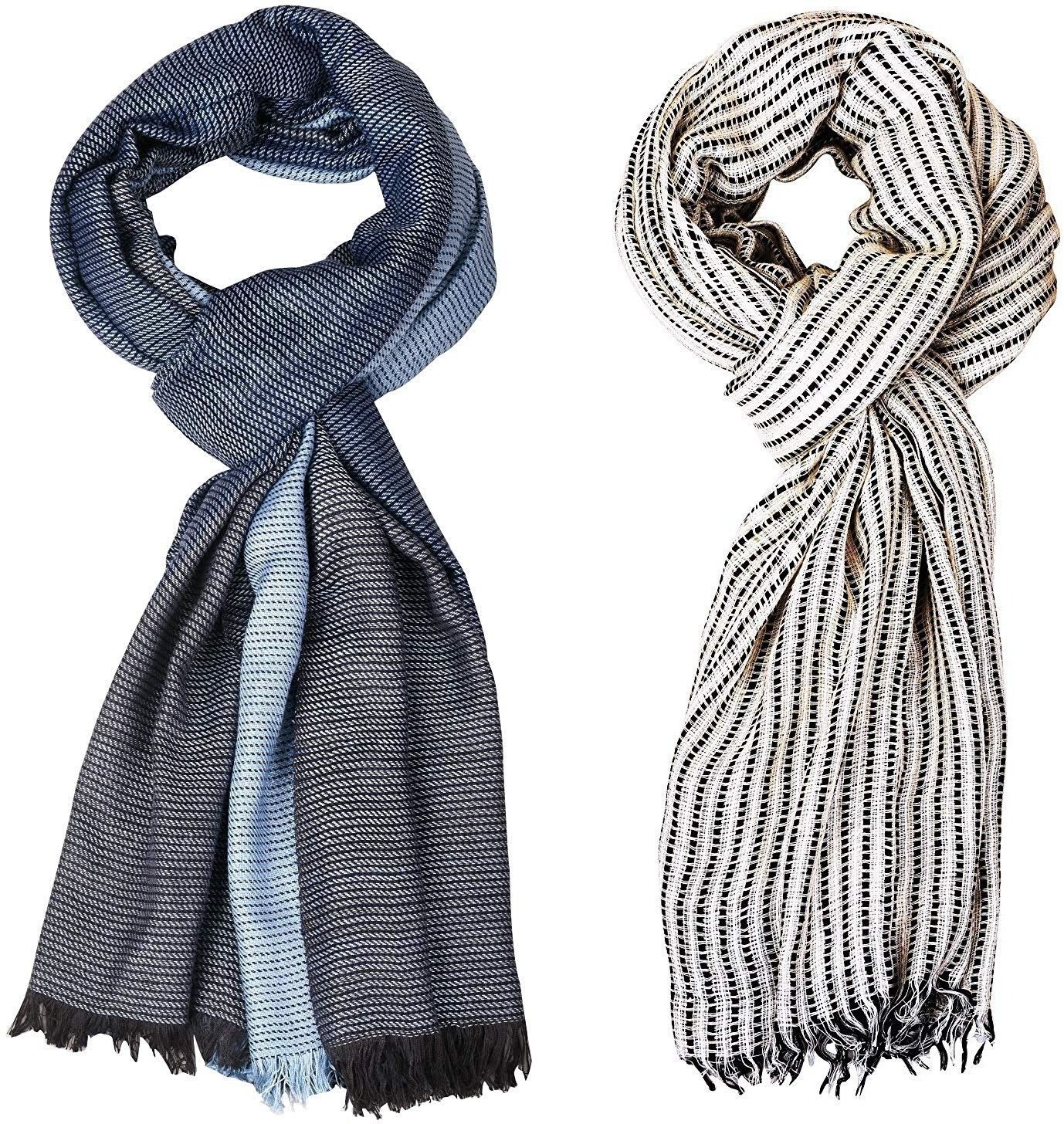 aimee Striped Pure Cotton Men Multicolor Stole-picture-13