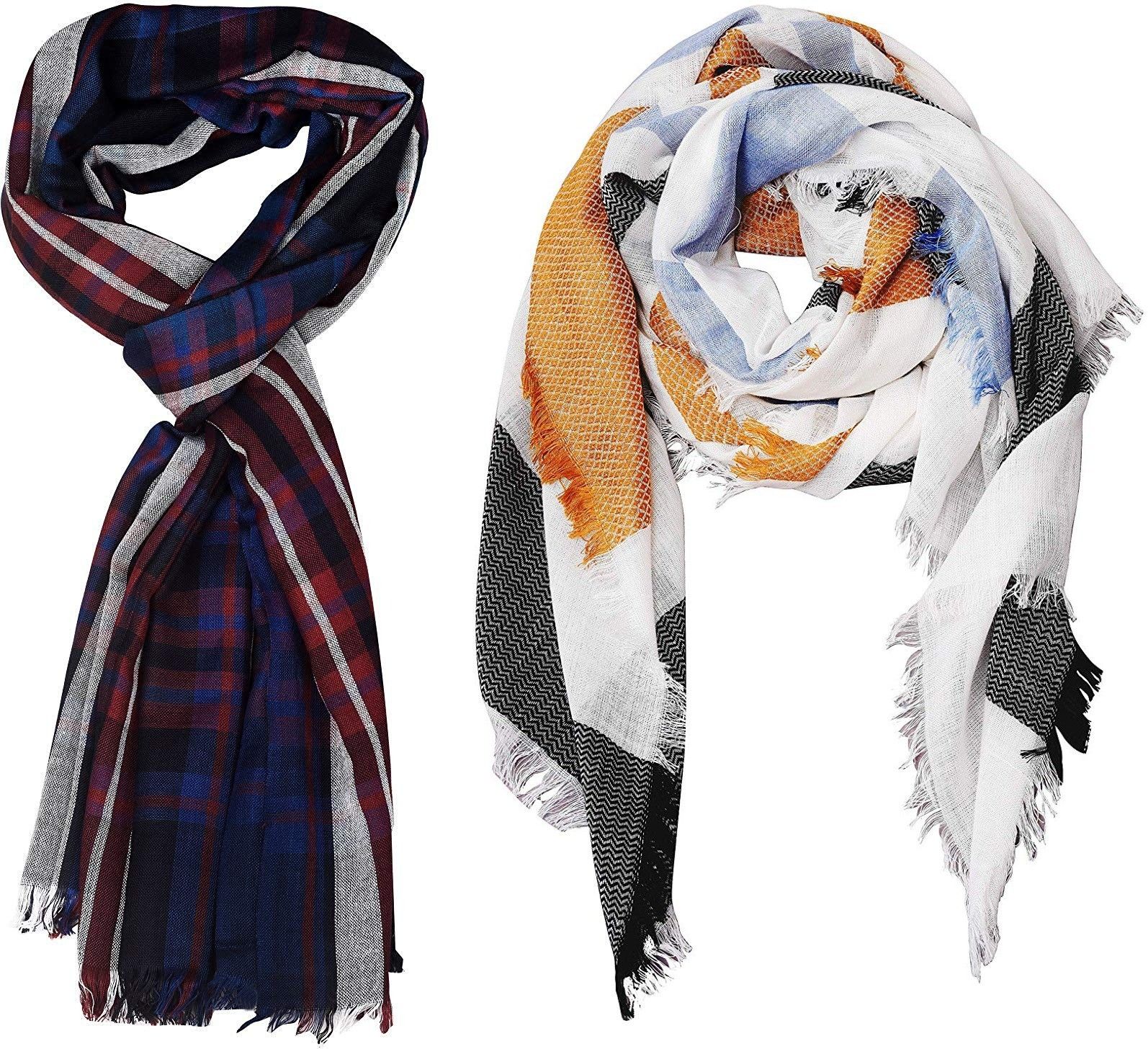 aimee Self Design Pure Cotton Men Multicolor Scarf-picture-11