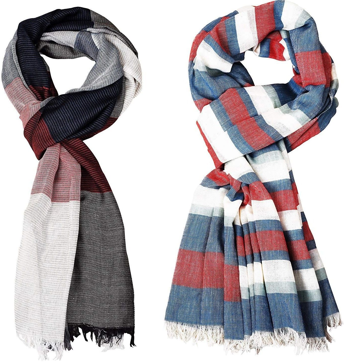 Striped Pure Cotton Men Multicolor Stole-image-24