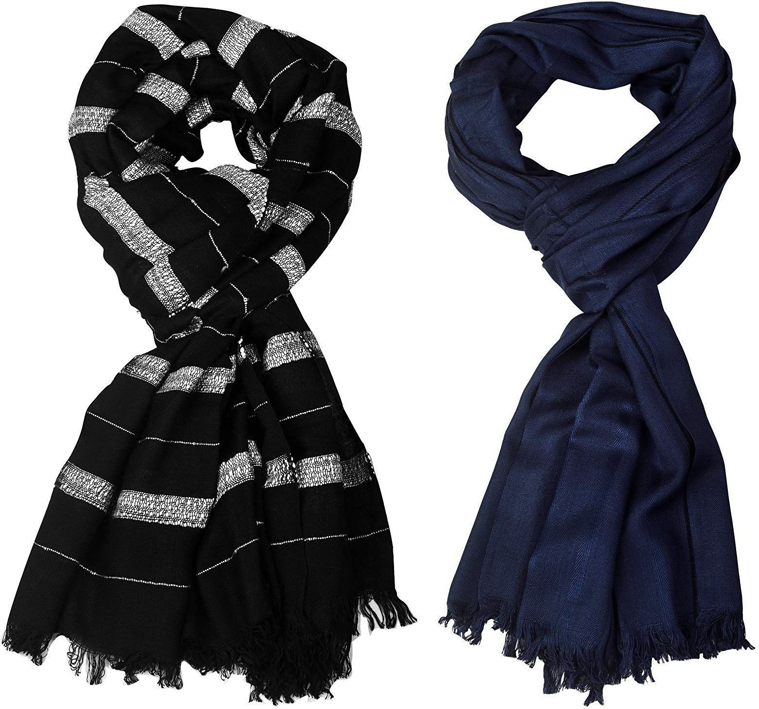 aimee Striped Pure Cotton Men Multicolor Stole-picture-23