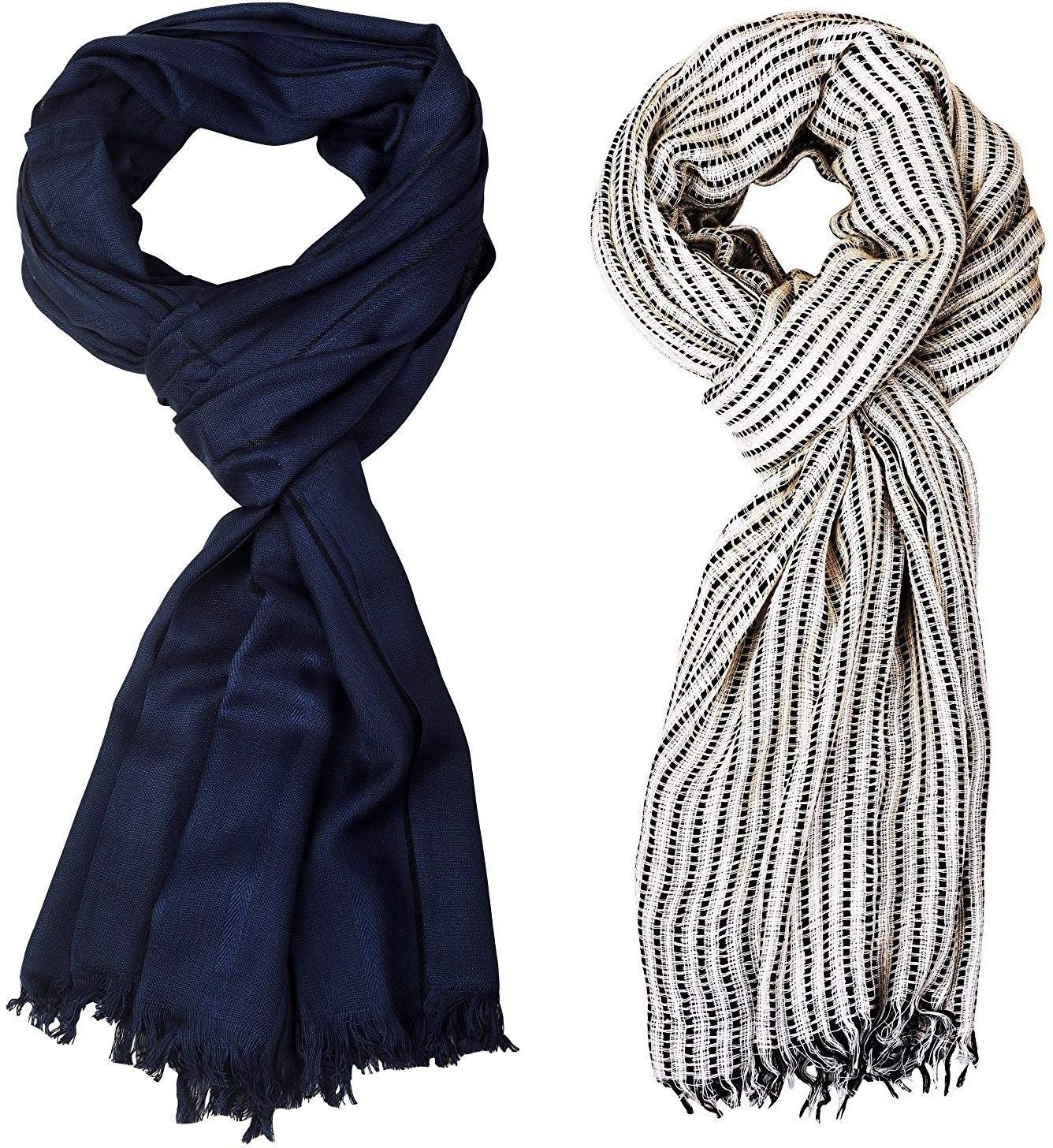 aimee Striped Pure Cotton Men Multicolor Stole-picture-39
