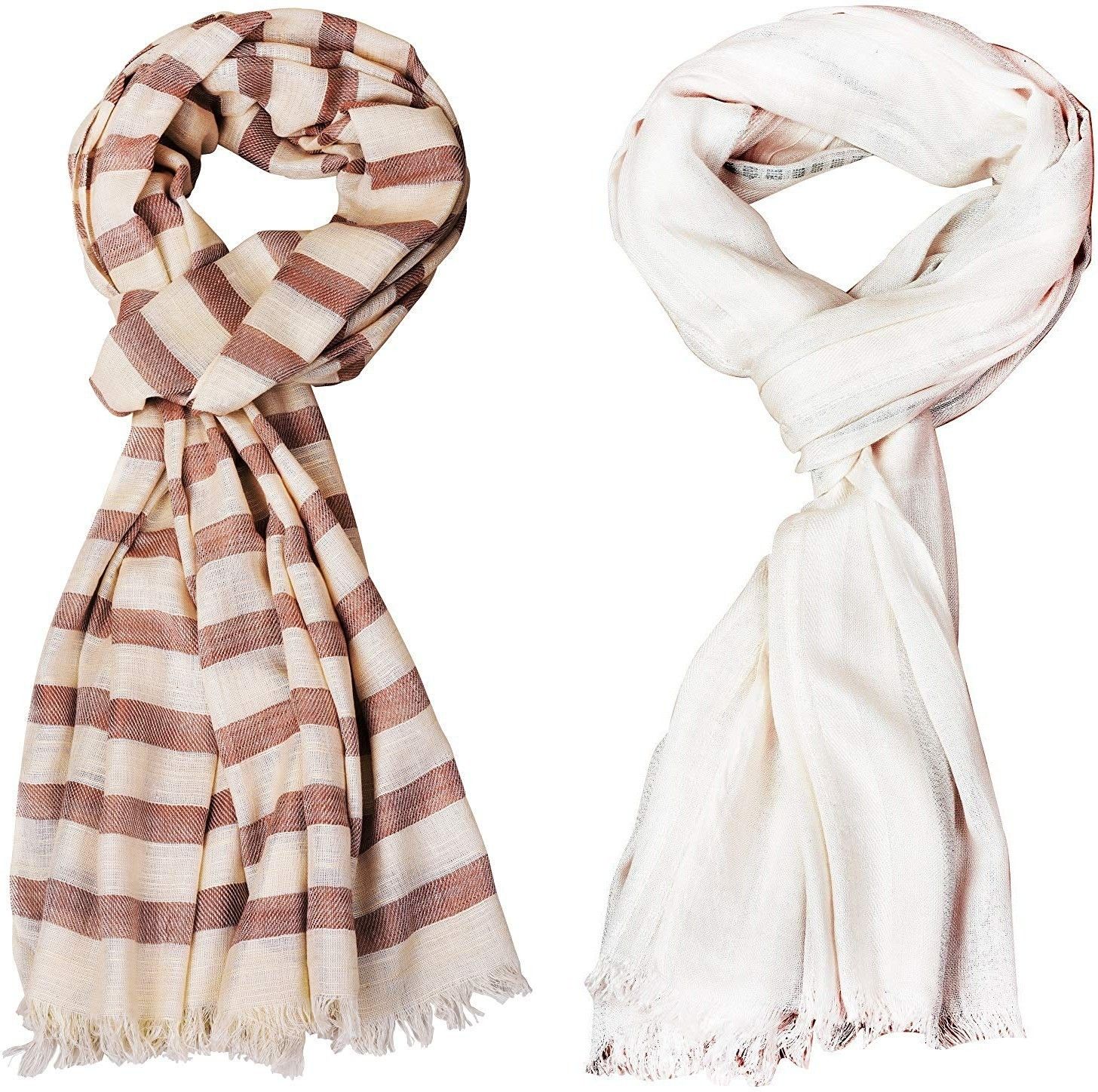 Striped Pure Cotton Men Multicolor Stole-image-28