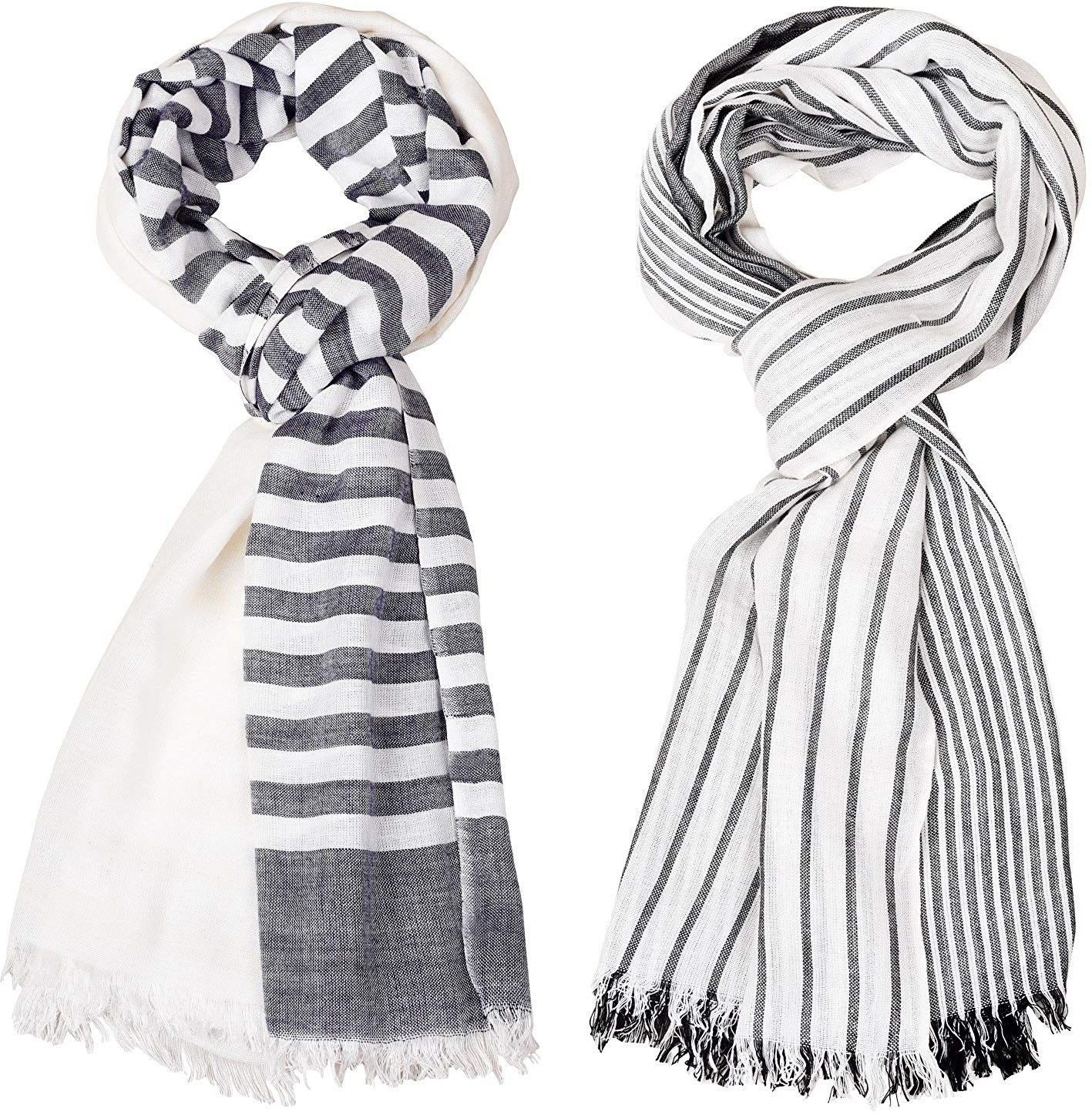 aimee Striped Pure Cotton Men Multicolor Stole-picture-17