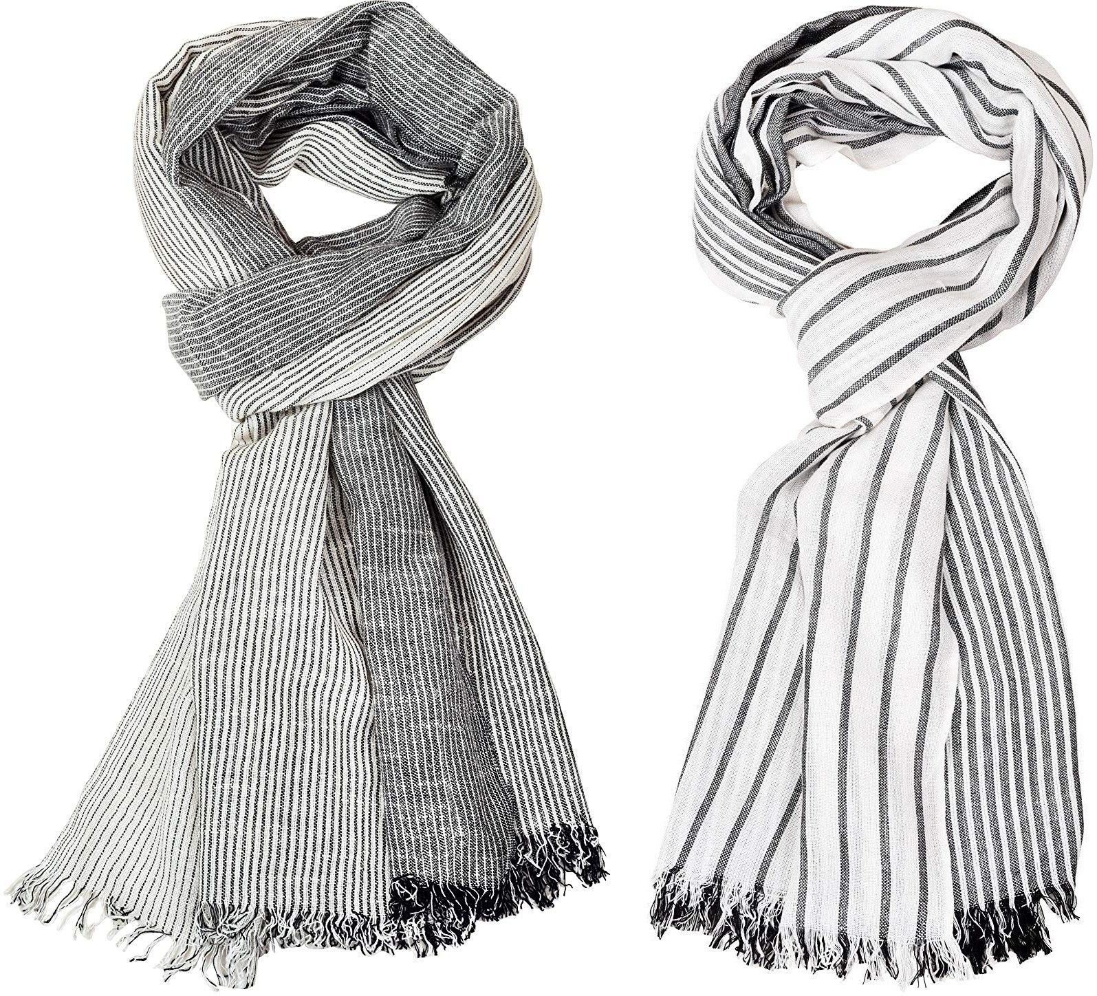 aimee Striped Pure Cotton Men Multicolor Stole-picture-14