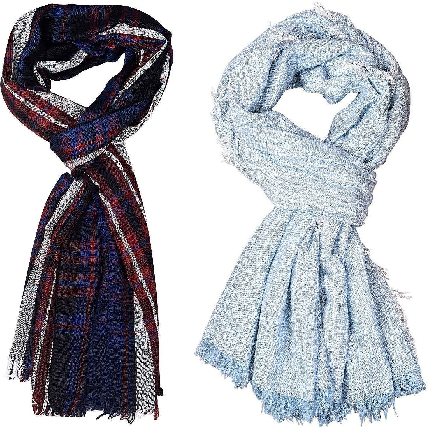 aimee Striped Pure Cotton Men Multicolor Stole-picture-41