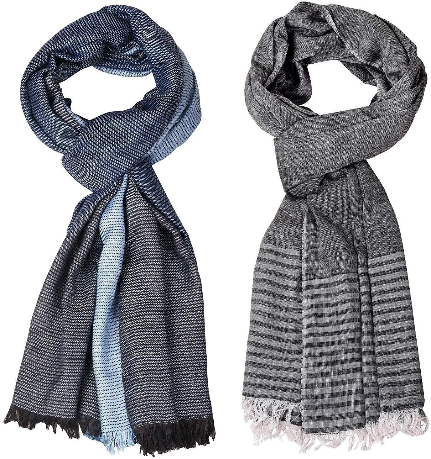 Striped Pure Cotton Men Multicolor Stole-image-20