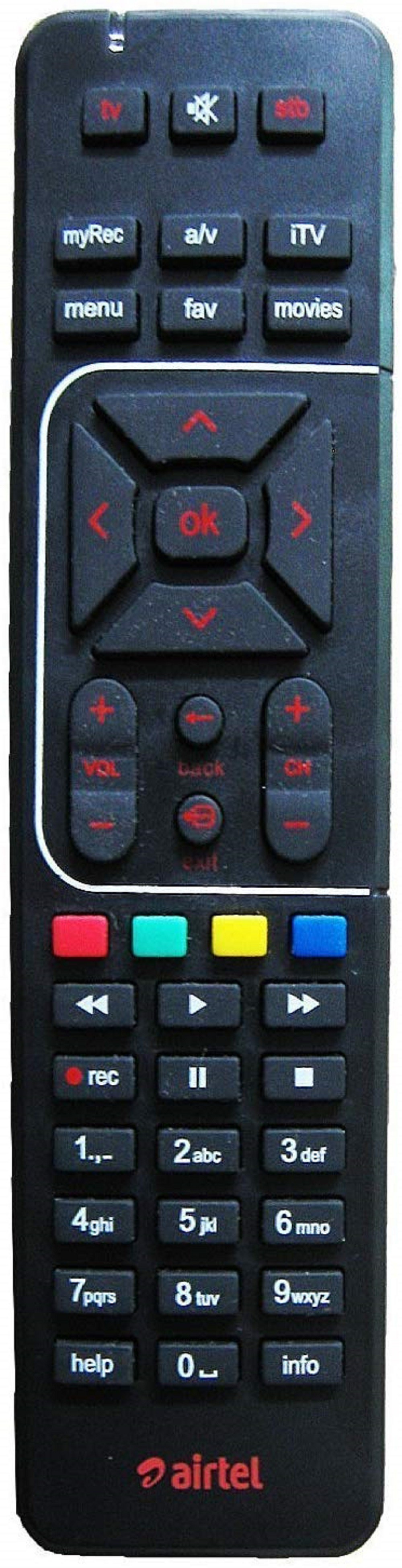 Airtel Airtel Universal Setup box Remote Digital Setup box Universal Remote Airtel Remote Controller image 1