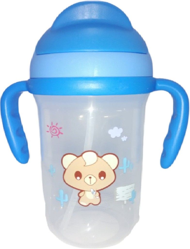 Printed Kids Sipper Cum Water Bottle with Handle- 330Ml-image-3