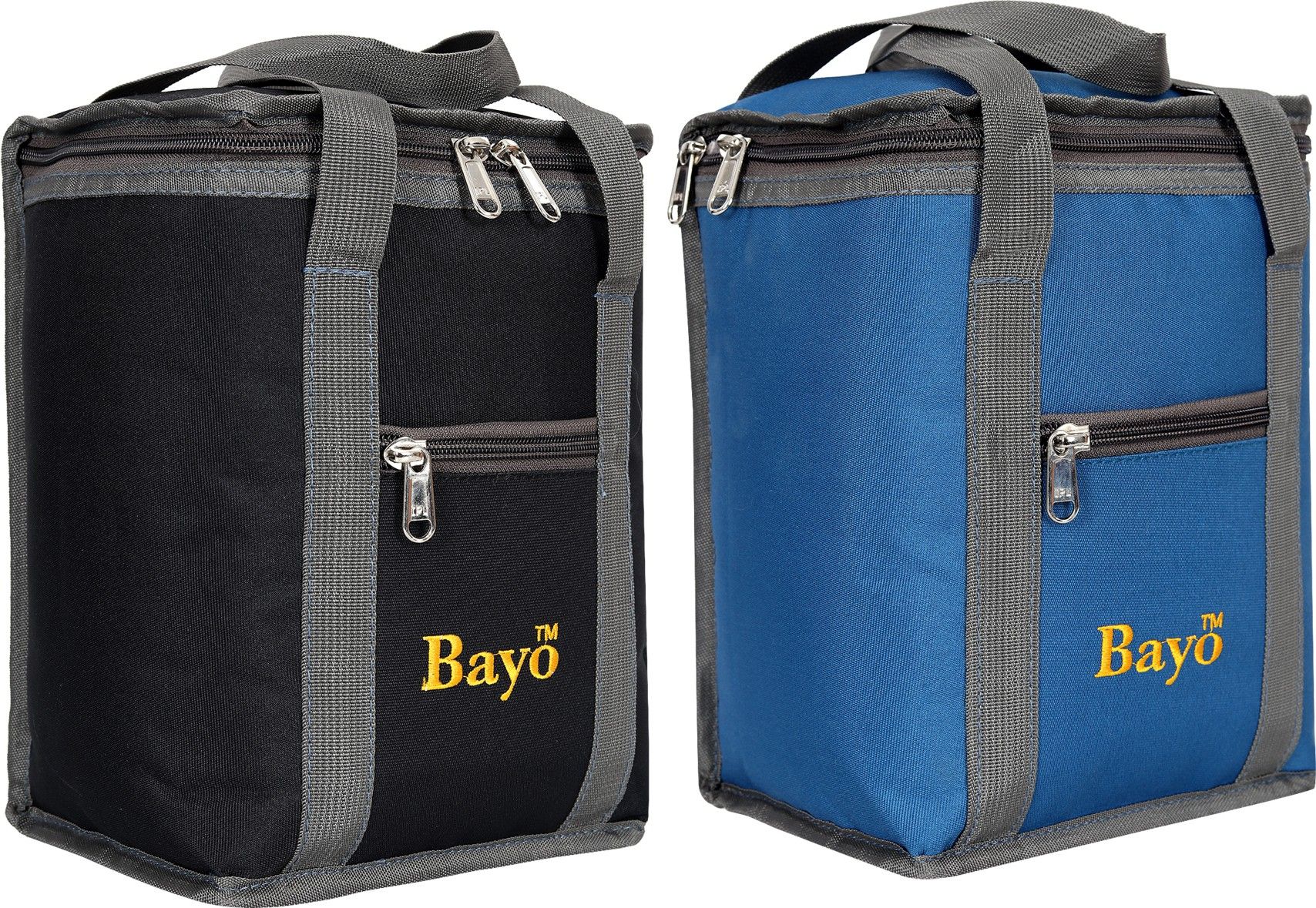 Sky Blue & Black 2 pc combo light weight Tiffin Bag for School Office & Picnic Waterproof Lunch Bag