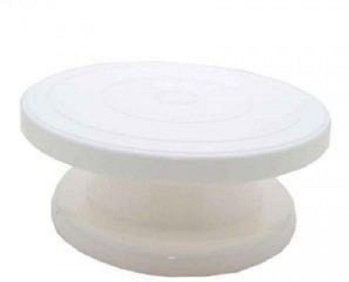 Round Rotating Revolving Cake Turntable Decorating Stand Platform Plastic Cake Server-image-8