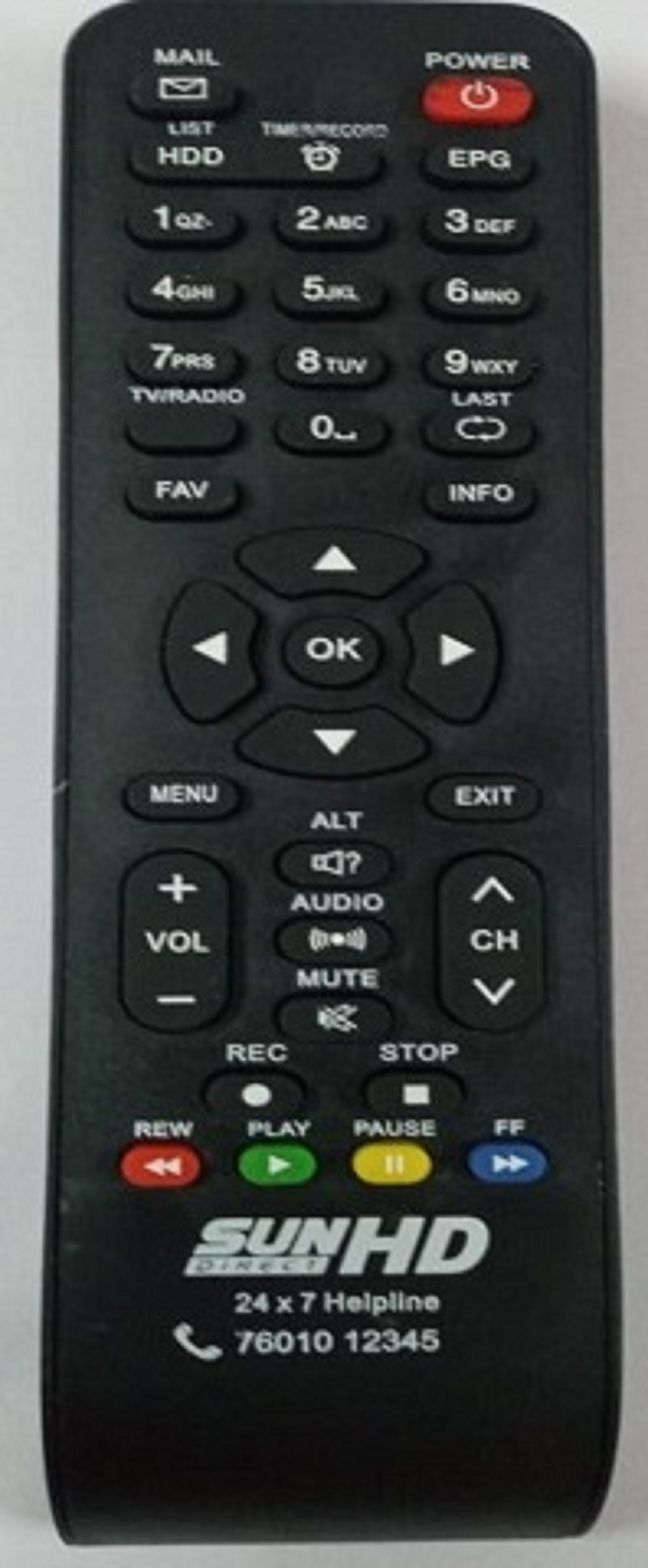 Sun Direct H Remote Controller Sun Direct Set Top Box HD ONLY Remote Controller image 1