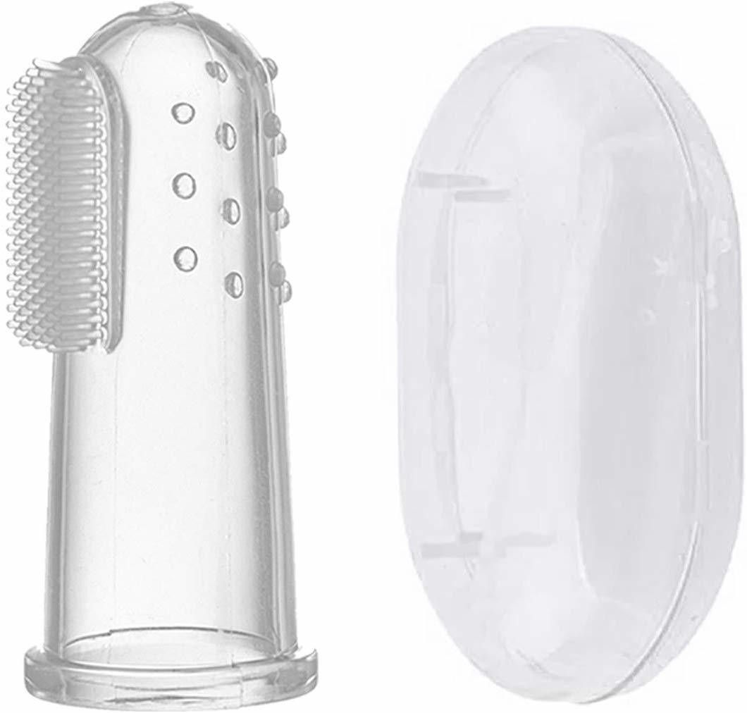 Baby Silicone Finger Toothbrush , Baby Finger Tooth Brush (3 months to 3 years) with storage Box Extra Soft Toothbrush