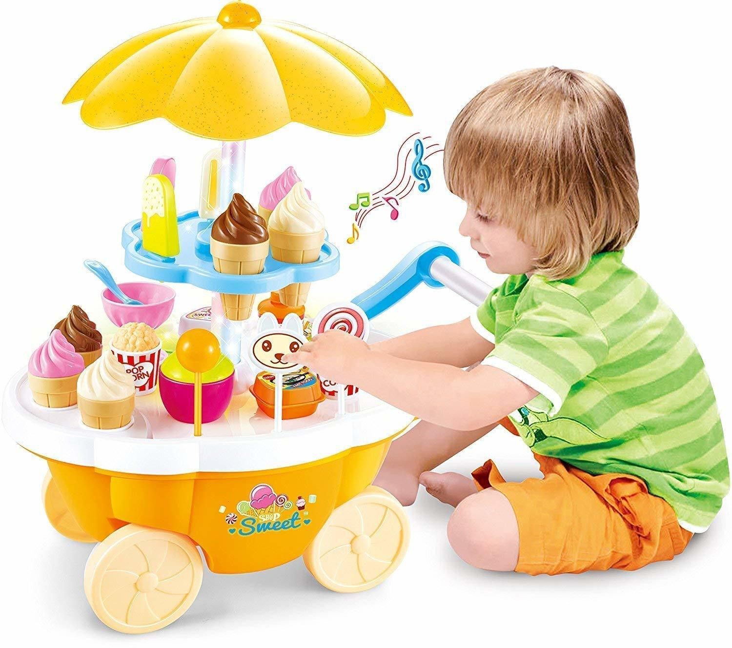 flowinzza Plastic Sweet Cart Set Toy with Lights and Music & Kids-picture-13