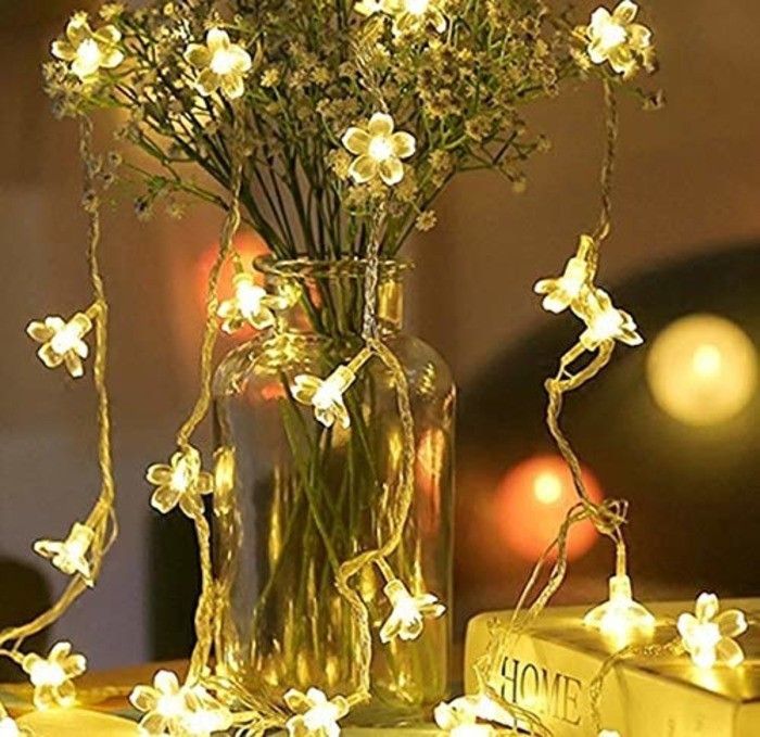 40 LEDs 5.99 m Yellow Steady Flower Rice Lights-image-46