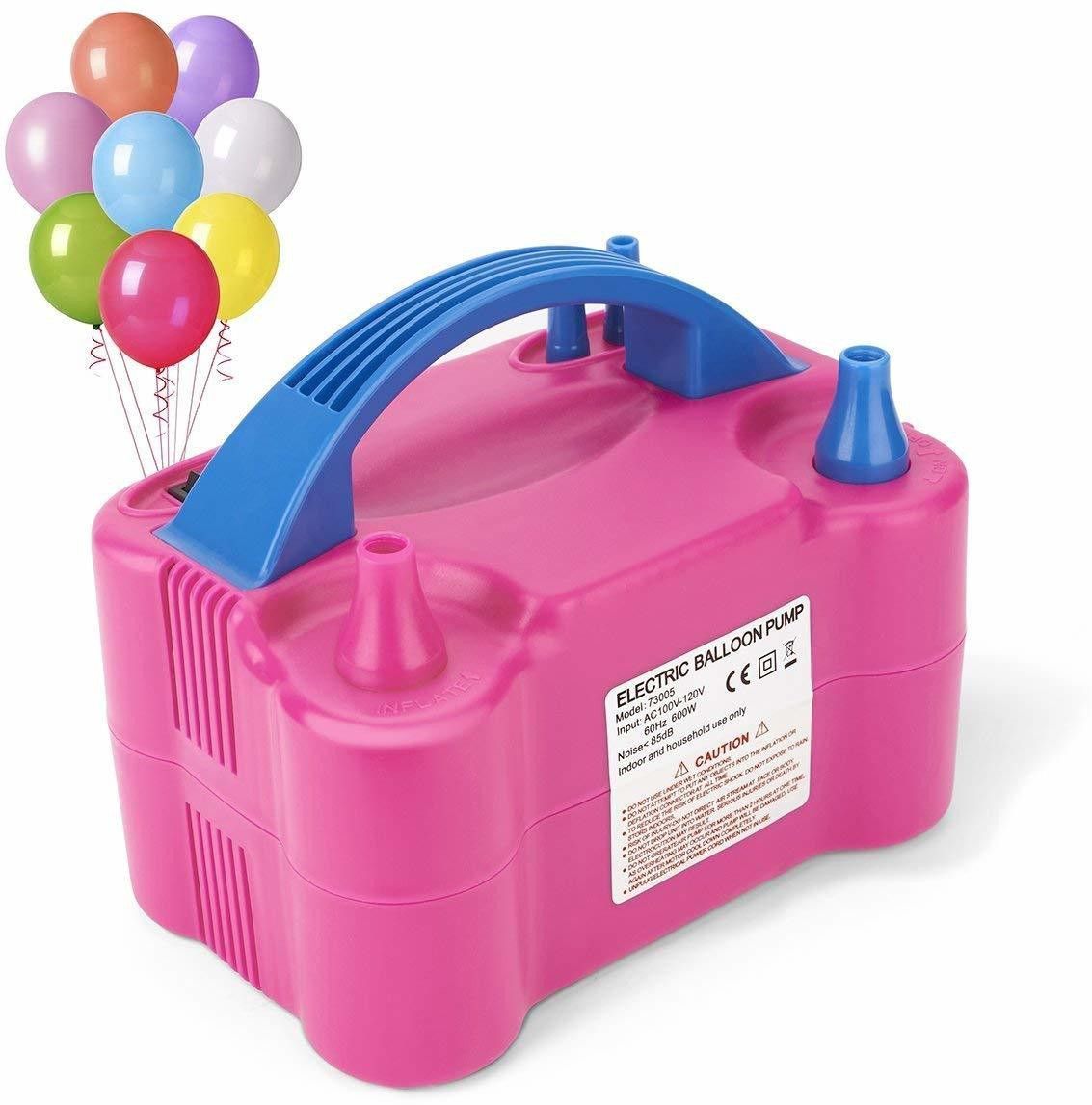 Portable Electric AirBalloon Blower Pump Inflator Dual Nozzle for Decoration W14 Balloon Pump-image-48