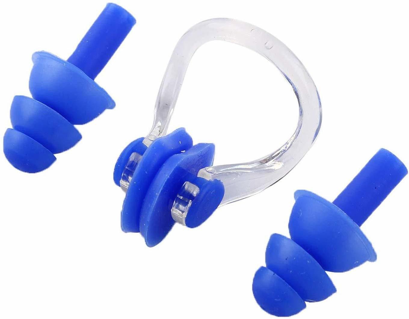 Waterproof Soft Silicone Swimming Earplugs Ear Plugs and Nose Clip Set Ear Plug & Nose Clip