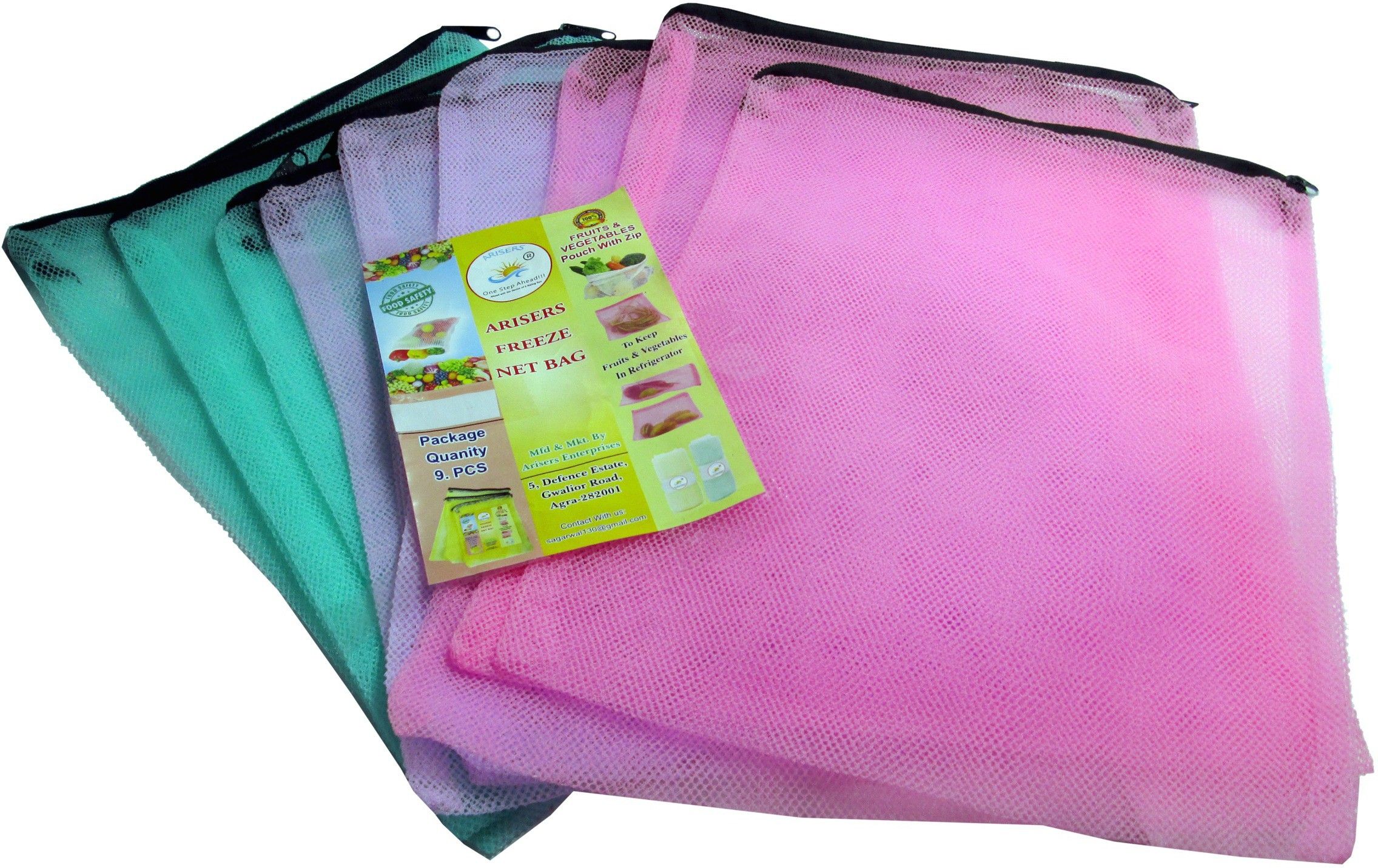 arisers fridge fruit and vegetable storage bag Pack of 9 Grocery Bags-picture-11