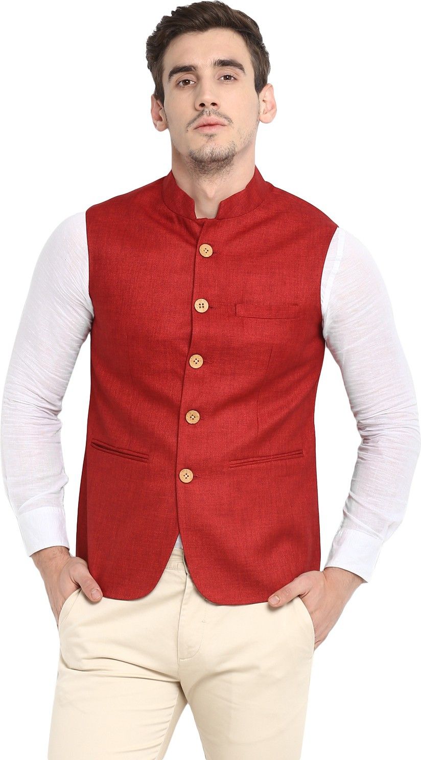 red tape Men Solid Nehru Jacket-picture-11