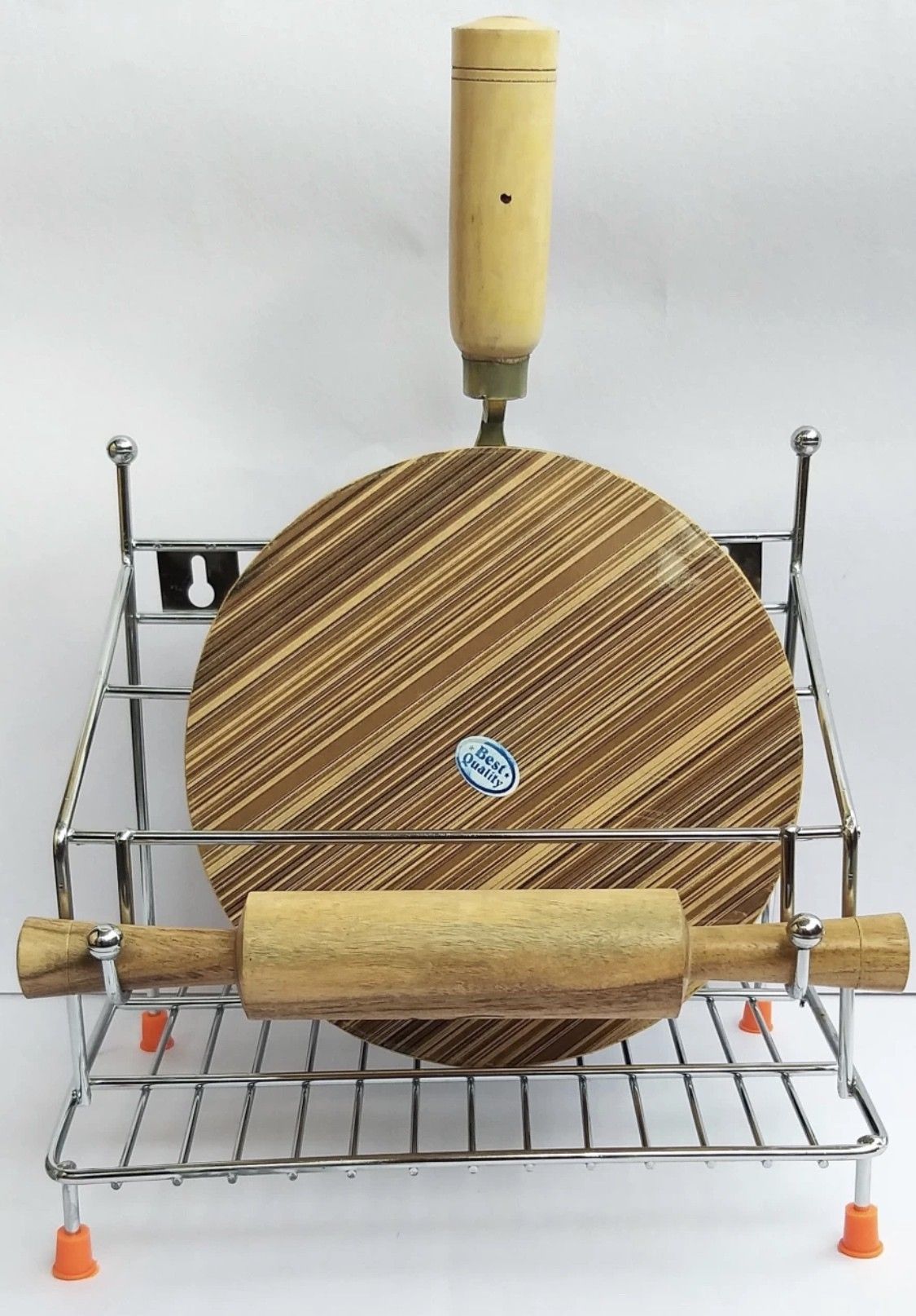 vss Chakla/Belan Kitchen Rack 5-in-1 Chakal Belan Tawa Chimta Lighter Stand Steel-picture-14