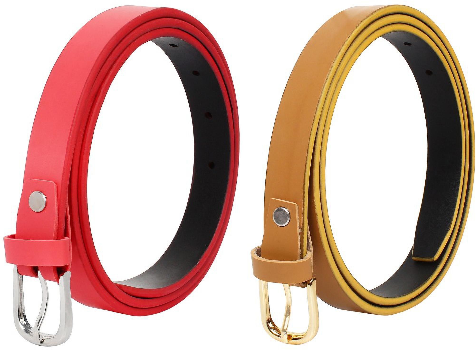 sidewok Women Casual Pink, Yellow Artificial Leather Belt-picture-14