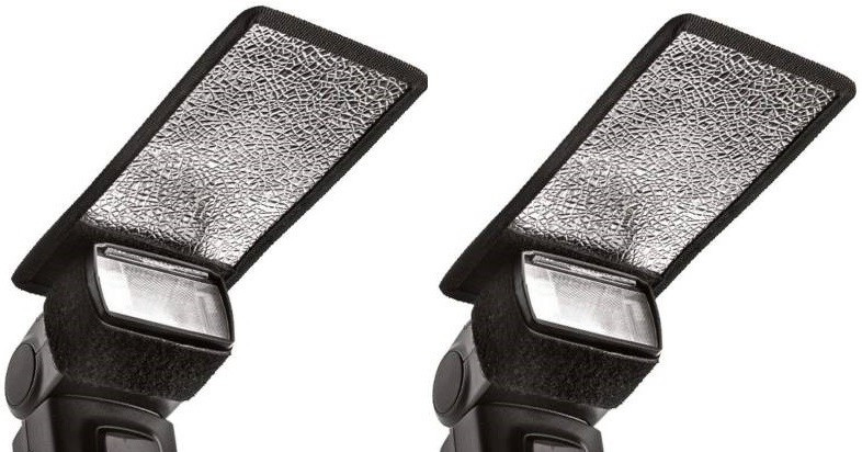 De-TechInn Mini Silver Flash Diffuser Reflector for Camera Flash Bounce Camera Flash Diffuser image 1