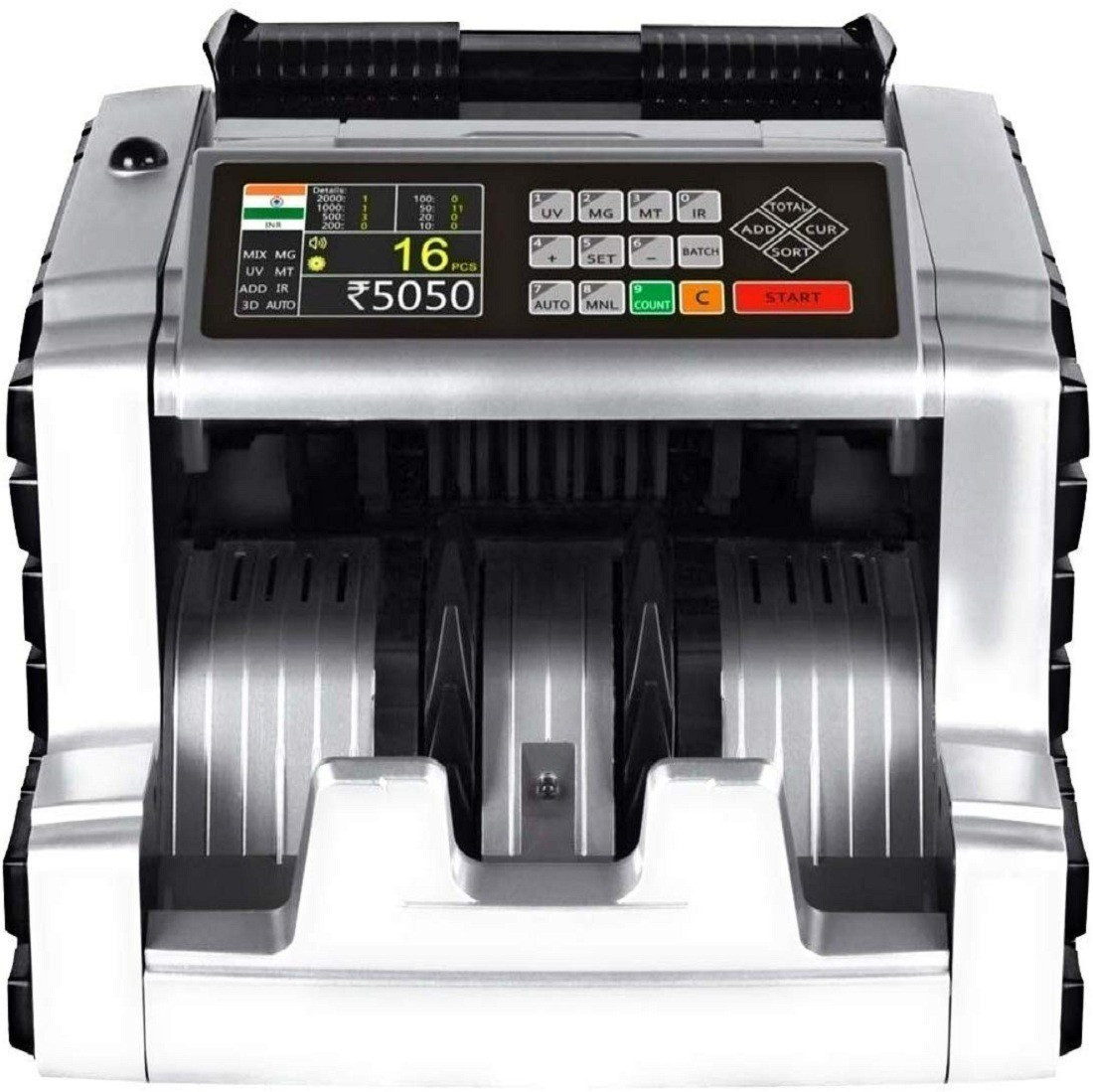 MME MIX NOTE VALUE COUNTING MACHINE WITH AUTOMATIC FAKE NOTE DETECTION Note Counting Machine image 1