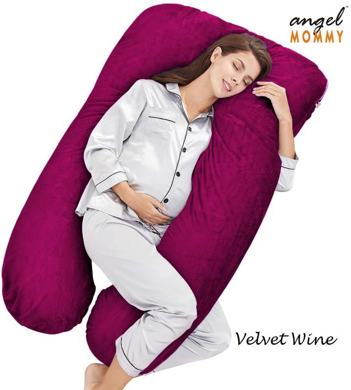 Luxurious Imported Velvet Microfibre Solid Pregnancy Pillow Pack of 1-image-13