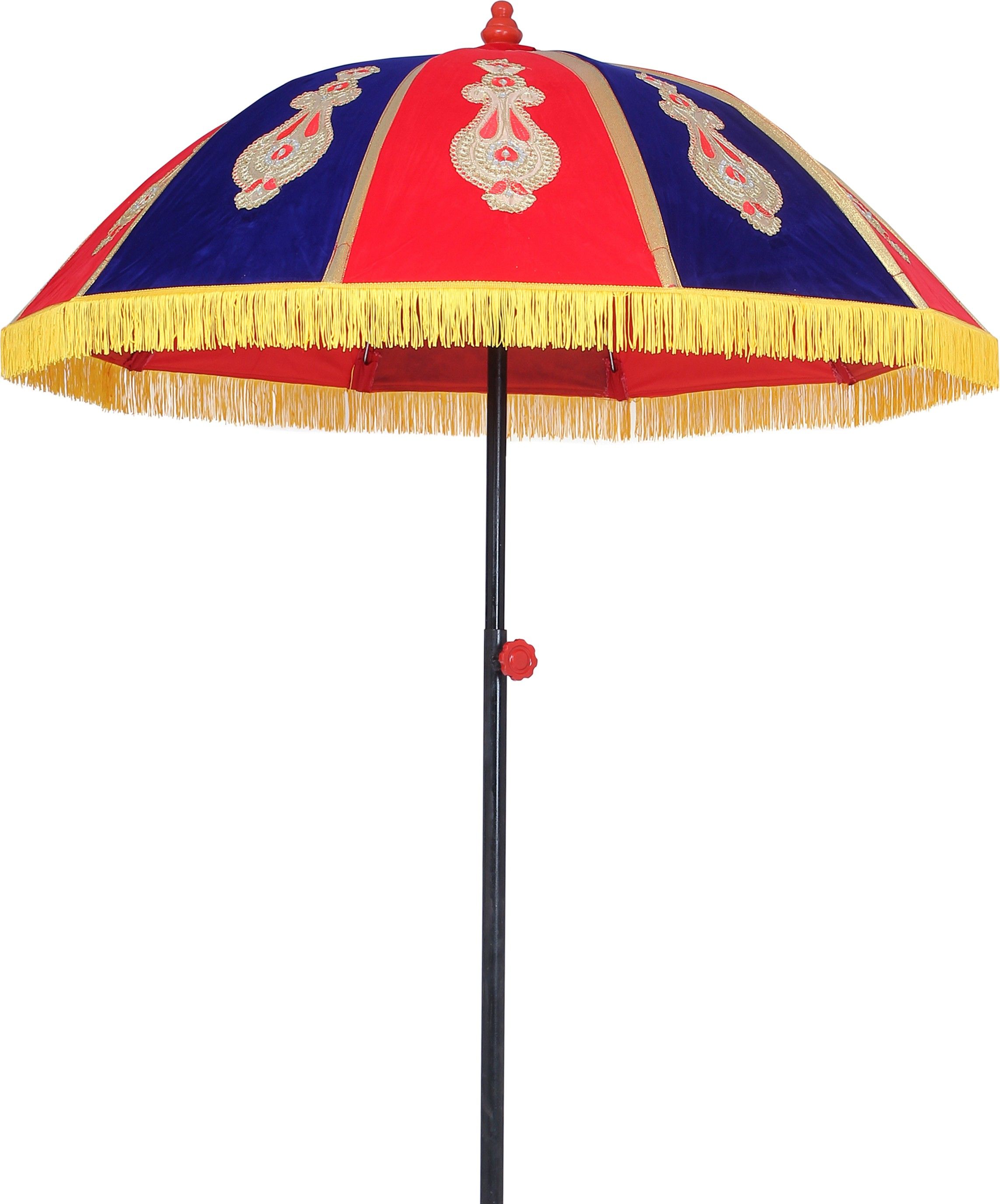 akshar tabla mart Rajwadi Umbrella, 5 fit Diameter ,Red Blue Design Umbrella-picture-24