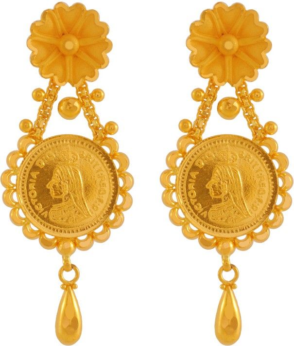 PC Chandra Jewellers Yellow Gold 22kt Jhumki Earring-picture-12