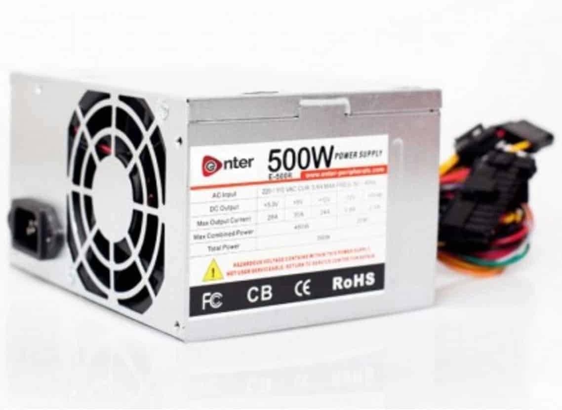 EnterGo E-500B 500-Watt Computer Power Supply (Black) 500 Watts PSU
