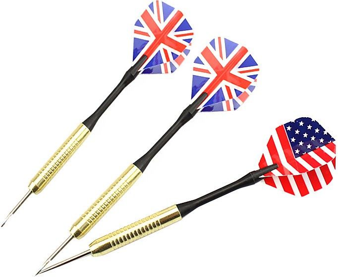 Steel Tip Harrow Point Wing Barrel Throwing Darts - Pack of 3 Steel Tip Dart