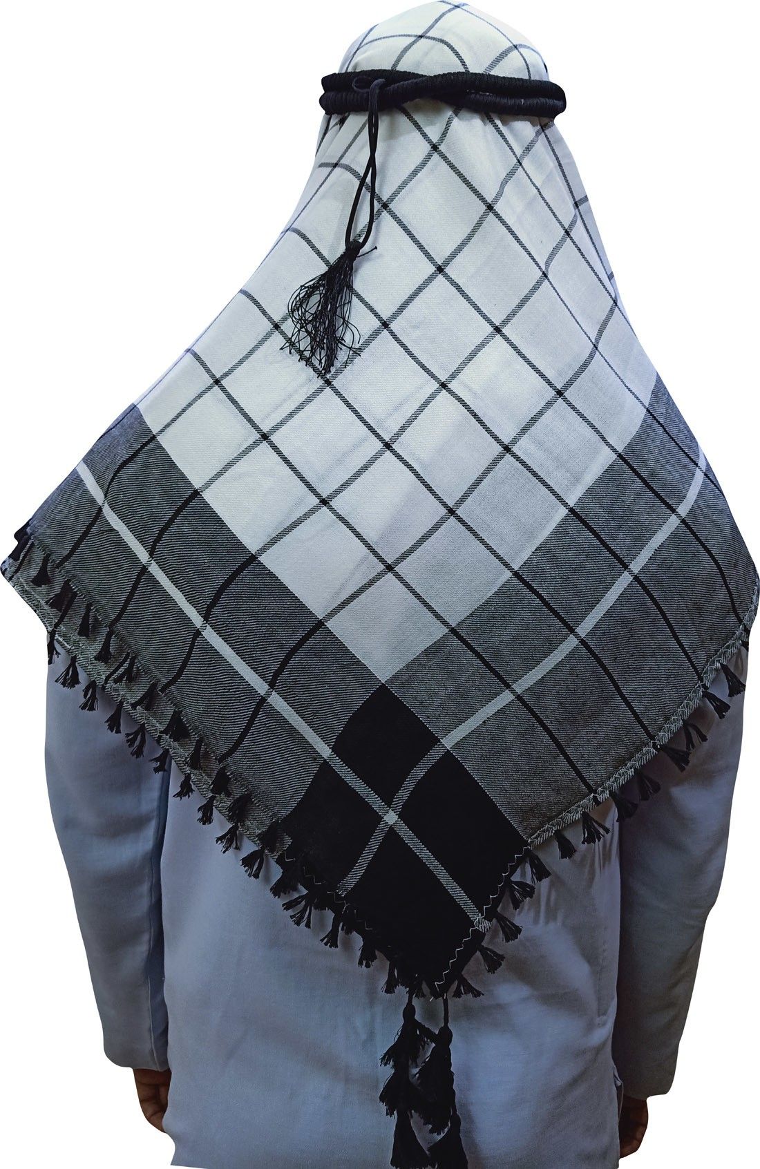 Self Design Cotton Blend Men Black Scarf-image-18