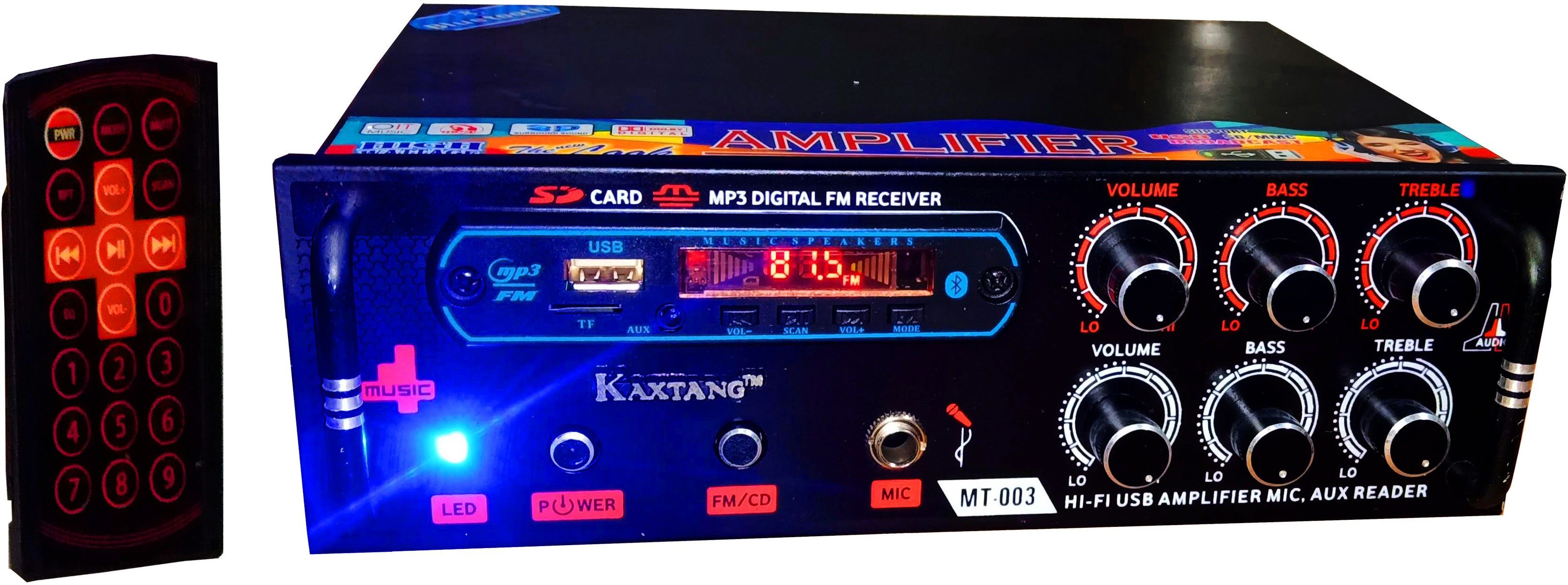 kaxtang Bluetooth Full Black Digital Stereo With BT/ USB//SD Card /FM /AUX 5000 W AV Power Amplifier-picture-18