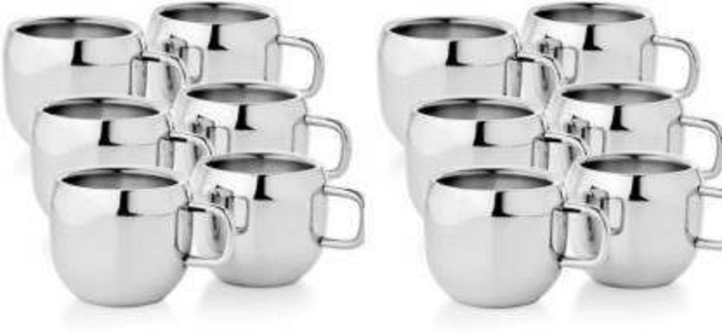 Pack of 12 Steel Cup Set 12