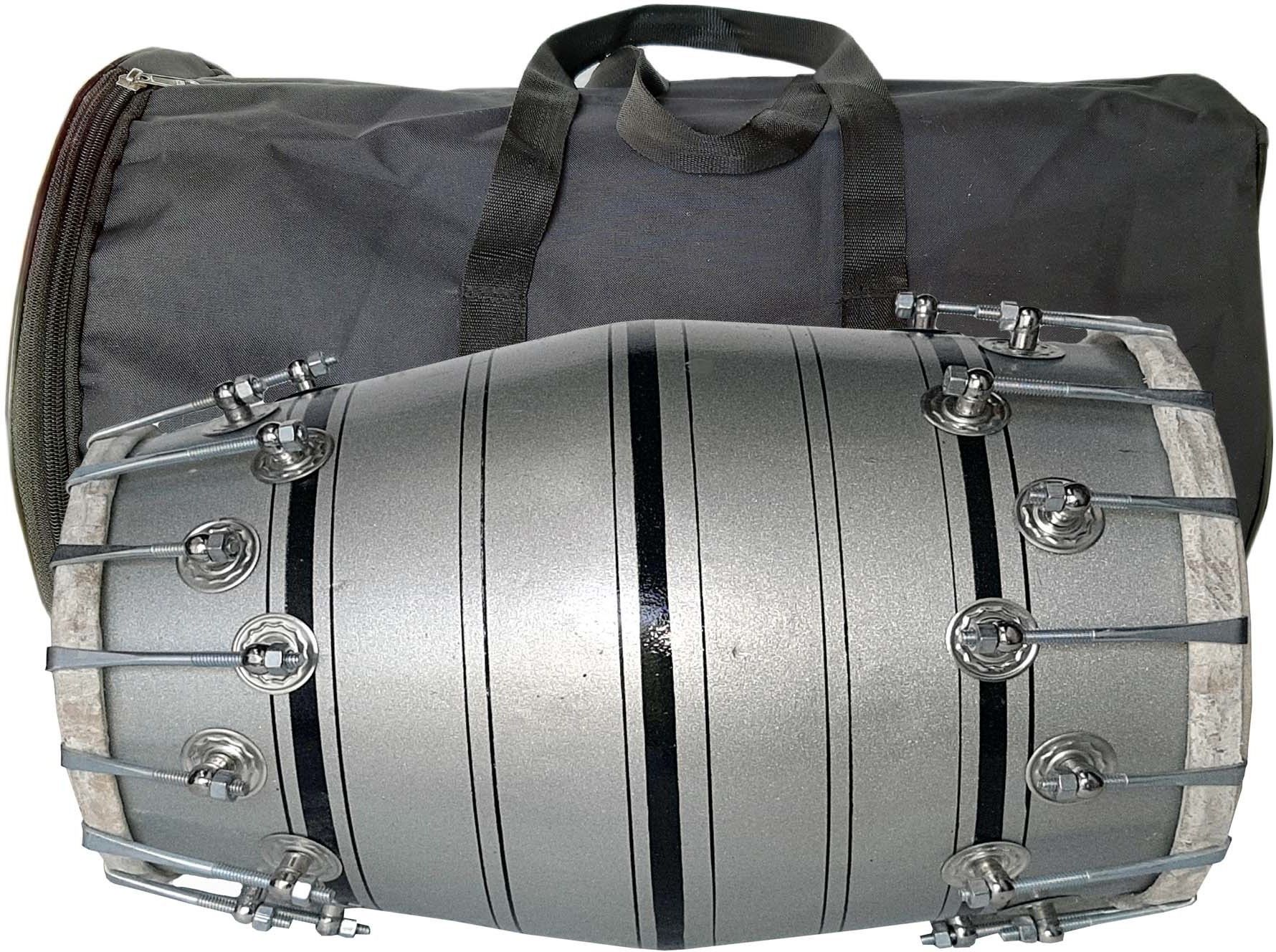 Sliver dholak With Bag Nut & Bolts Dholak-image-42