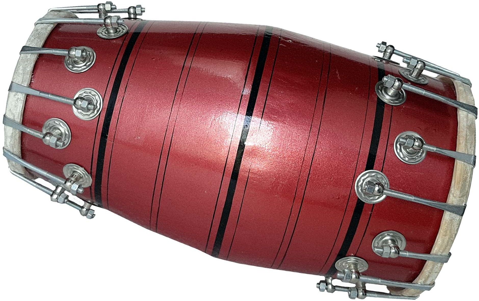 Red Dholak Nut & Bolts Dholak-image-12