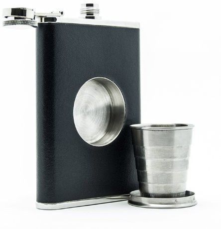 zigly Hip Flask with a Built-in Collapsible Shot Glass 8 Oz Stainless Steel Hip Flask-picture-16