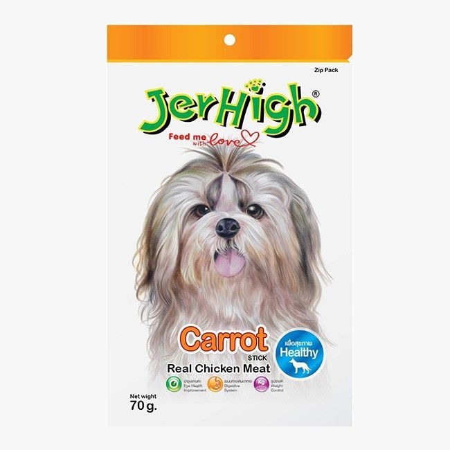 jerhigh Carrot Stick 70gm Chicken Dog Treat-picture-22