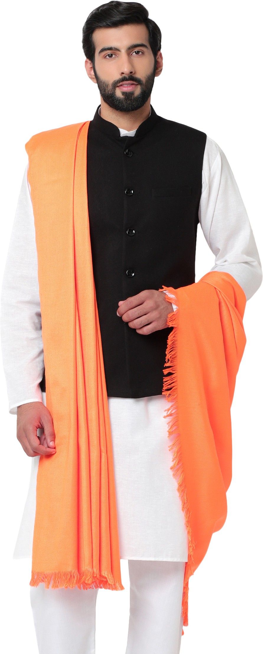 WEAVERS VILLA Cashmere, Wool Solid Men Shawl-picture-14