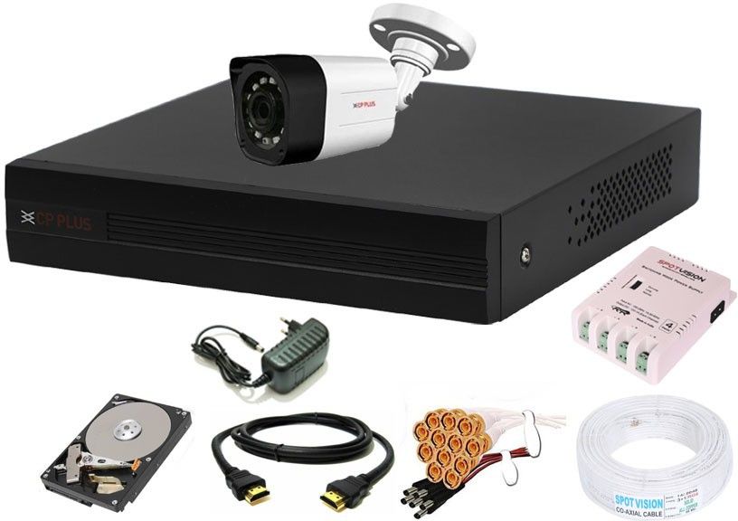 CP PLUS 4 Channal HD DVR 1080p 1Pcs,Outdoor Camera 2.4 MP 1Pcs,500 GB Hard Disk,Full combo set Security Camera-picture-24