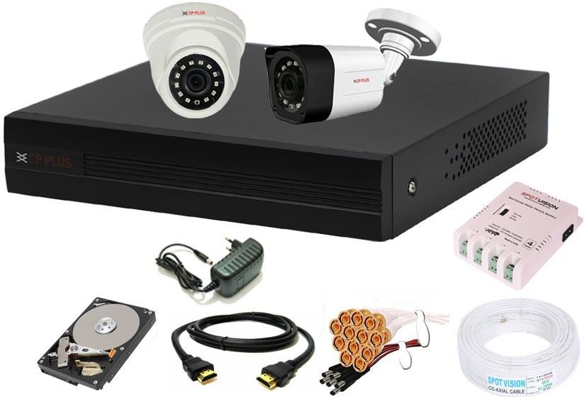 CP PLUS 4 Channal HD DVR 1080p 1Pcs,Outdoor Camera 2.4 MP 1Pcs,Indoor Camera 2.4 MP 1Pcs,500 GB Hard Disk,Full combo set Security Camera-picture-26