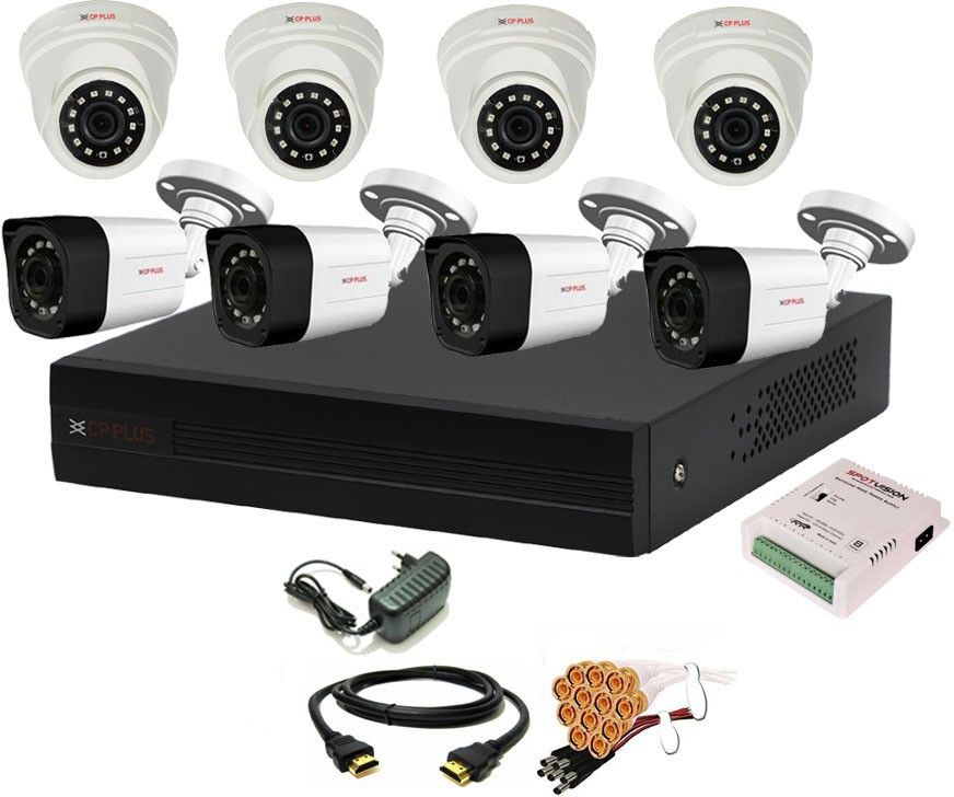 CP PLUS 8 Channal HD DVR 1080p 1Pcs,Outdoor Camera 2.4 MP 4Pcs,Indoor Camera 2. MP 4Pcs,combo set Security Camera-picture-24