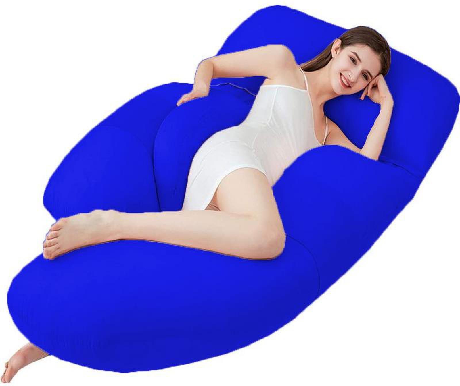 angel mommy Premium Full G-Shaped Body Pillow Microfibre Solid Pregnancy Pillow Pack of 1-picture-28