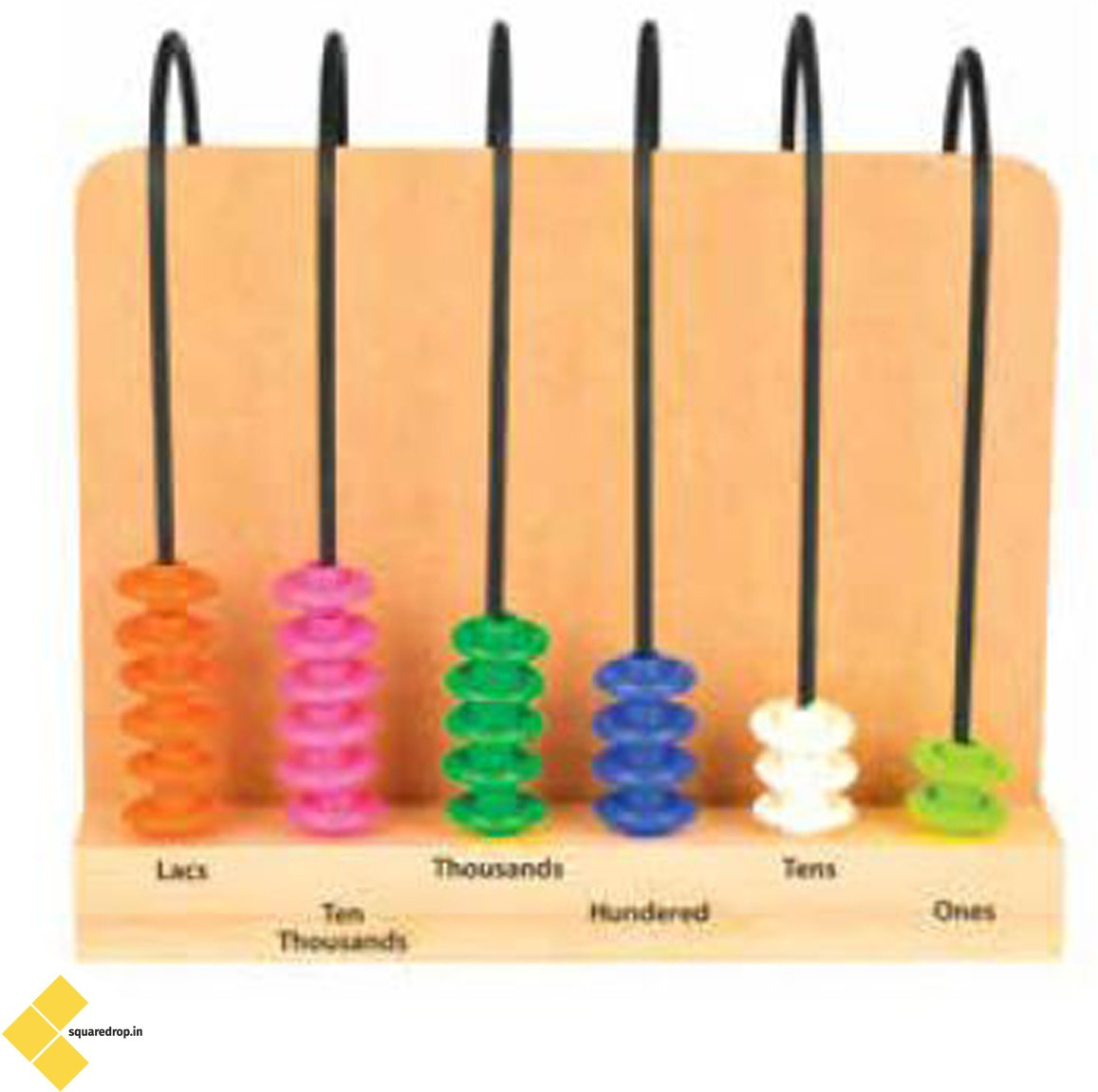square drop Game of Value - Counting - Place of Value - Mathematics - Geometry Brain Boosting Mathematical Activities for Age 5+ Years Old Kids - Do It Yourself Mathematics Activity Kit image 1