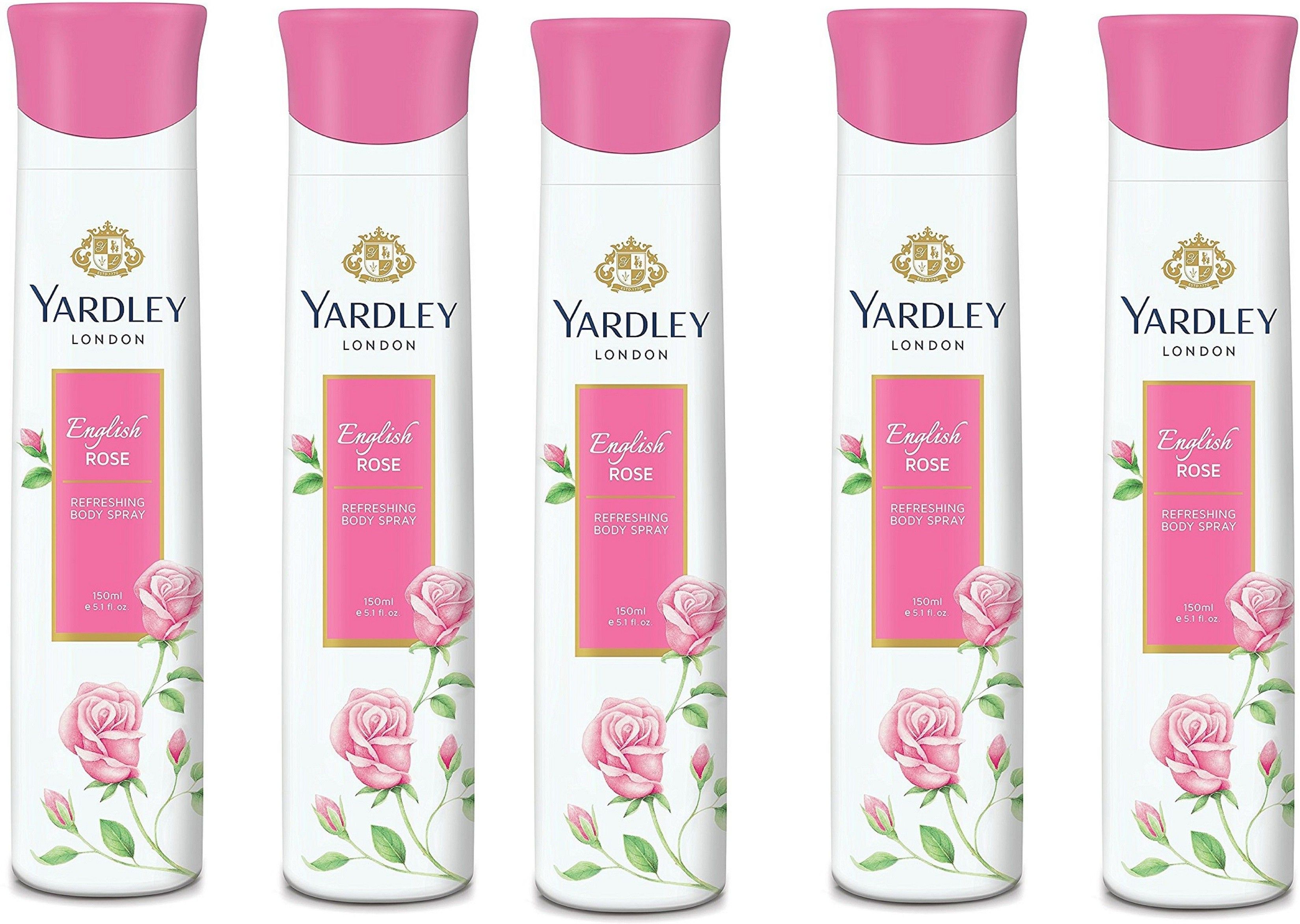 yardley london English Rose 150ML Each (Pack of 5) Body Spray - For Women-picture-31