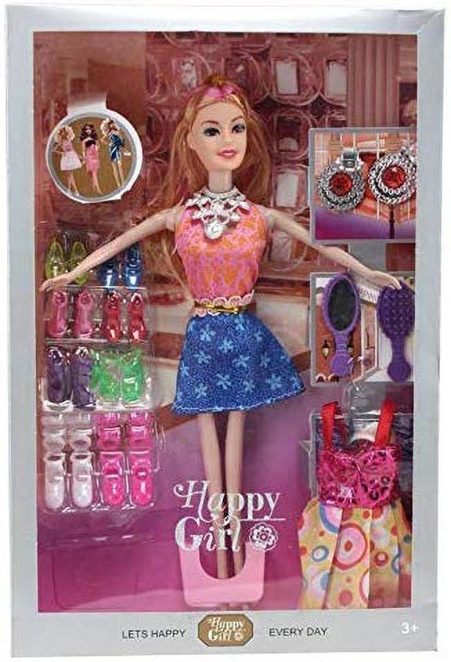 vd toy's Girl's Doll House Set Pink with Crown, Necklace, Slippers, 8 Sets of Fashion Accessories-picture-17