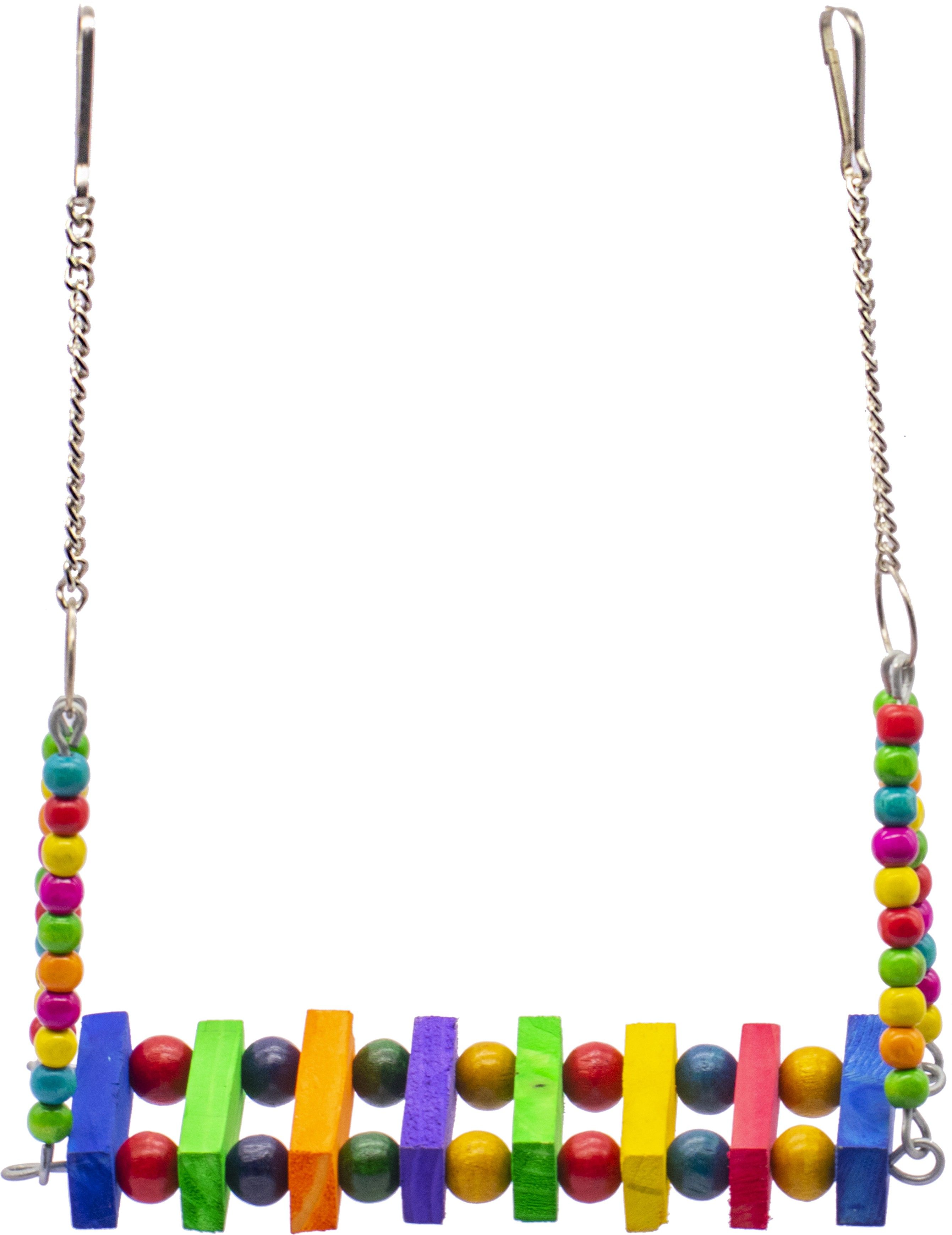 greenbirds TOYS Bird Wooden Swing Colorful Natural Wood Parrot Toys Cage Accessories Resting Toy Wooden Training Aid For Bird & Parrots Wooden Chew Toy, Training Aid, Perch For Bird-picture-48