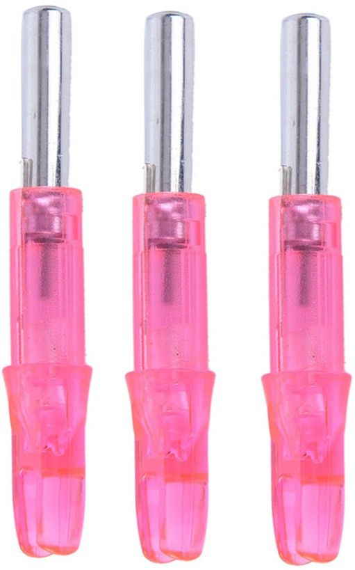 Automatically Lighted Arrow Nock -45.5mm - Pink - 3 Pcs Arrow Puller-image-6