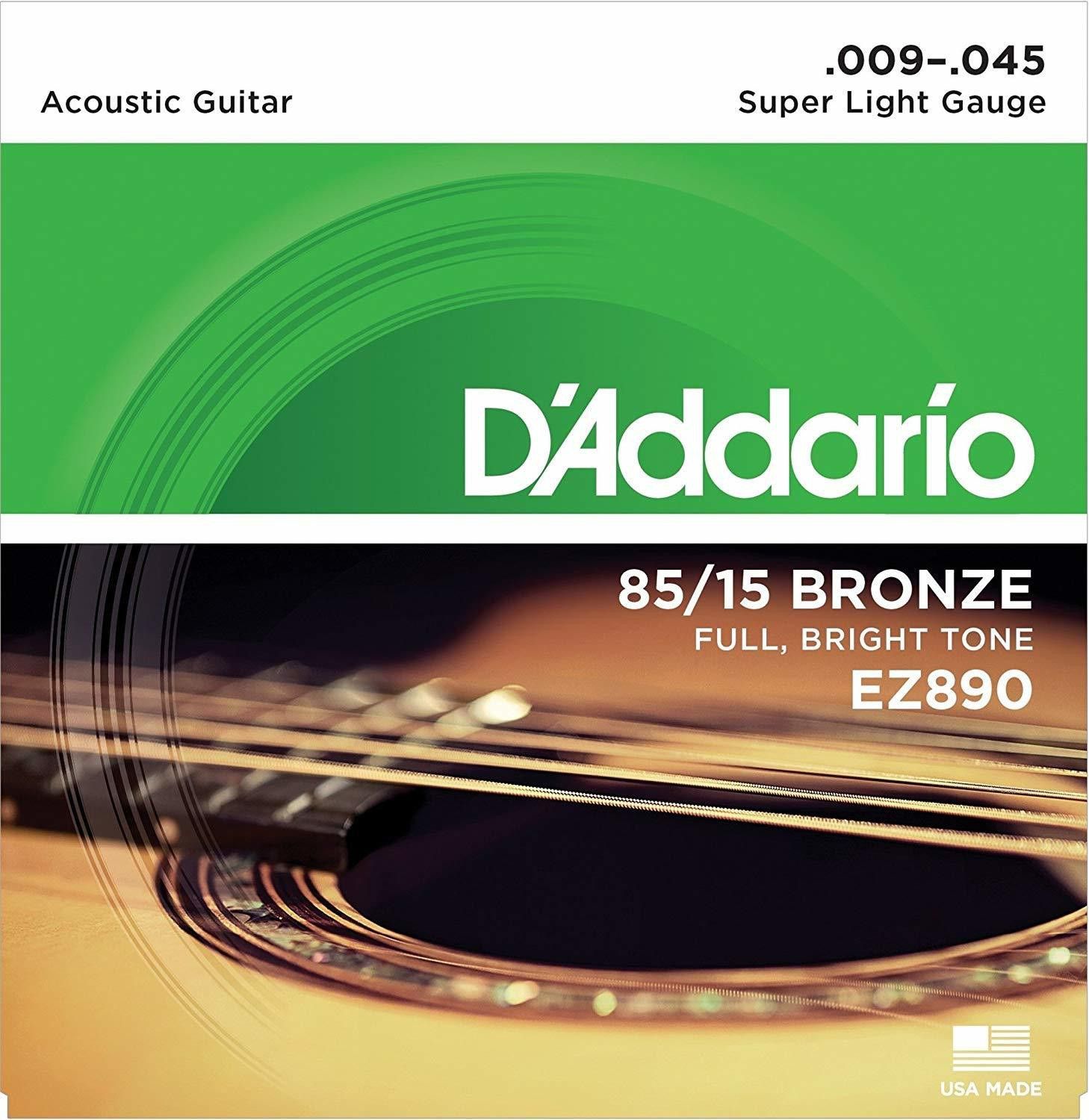 Acoustic EZ890 Great American Bronze Super Light (.009-.045) Acoustic Guitar String-image-12